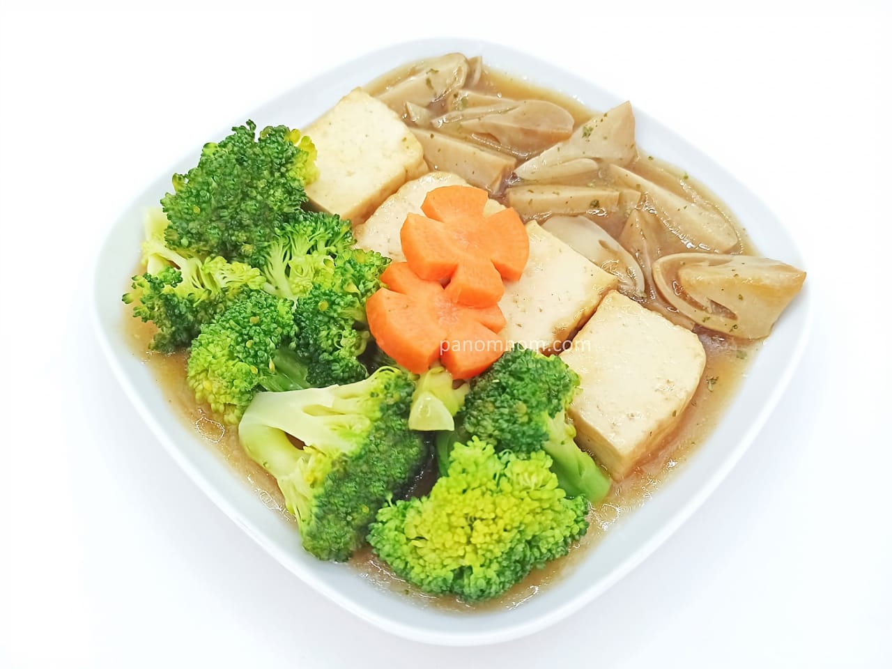 Homemade Broccoli Mushroom Tofu with Oyster Sauce Recipe
